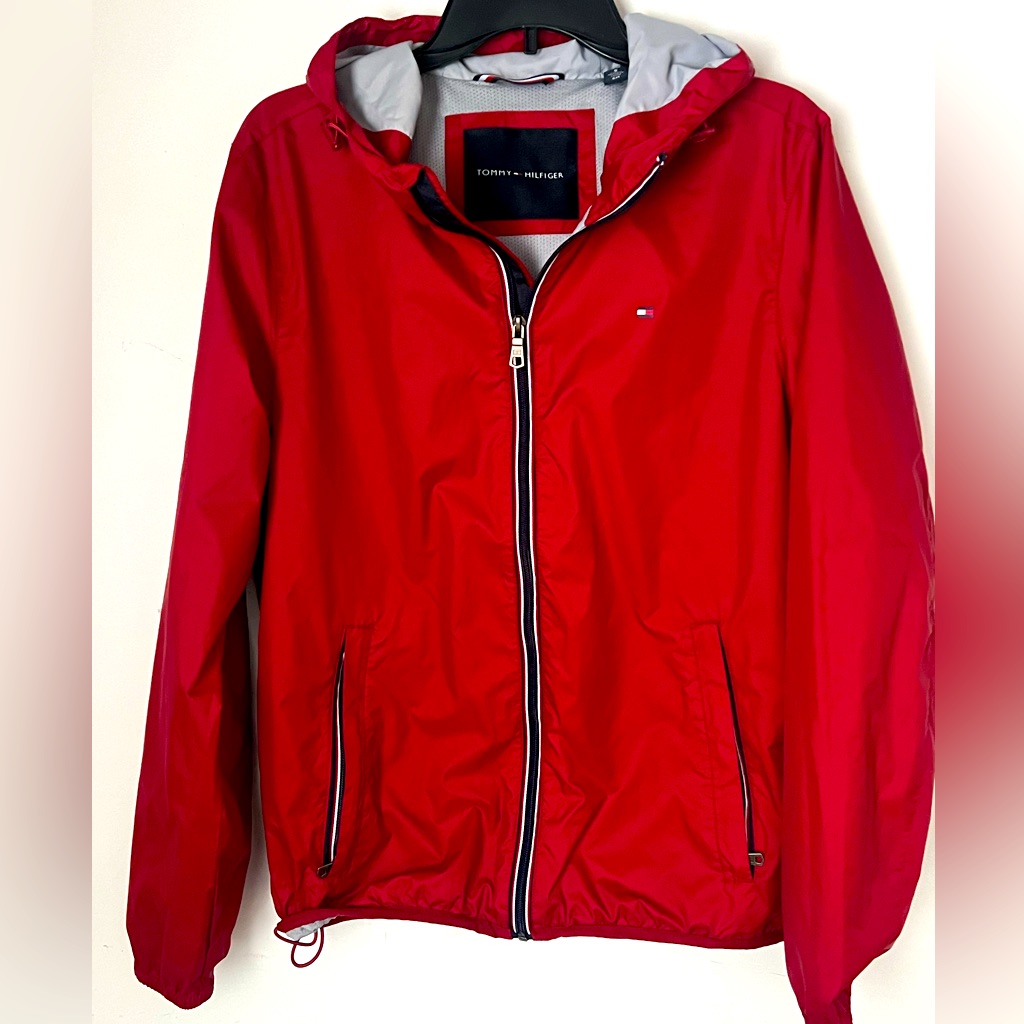 Tommy Hilfiger Red Windbreaker - Size Small